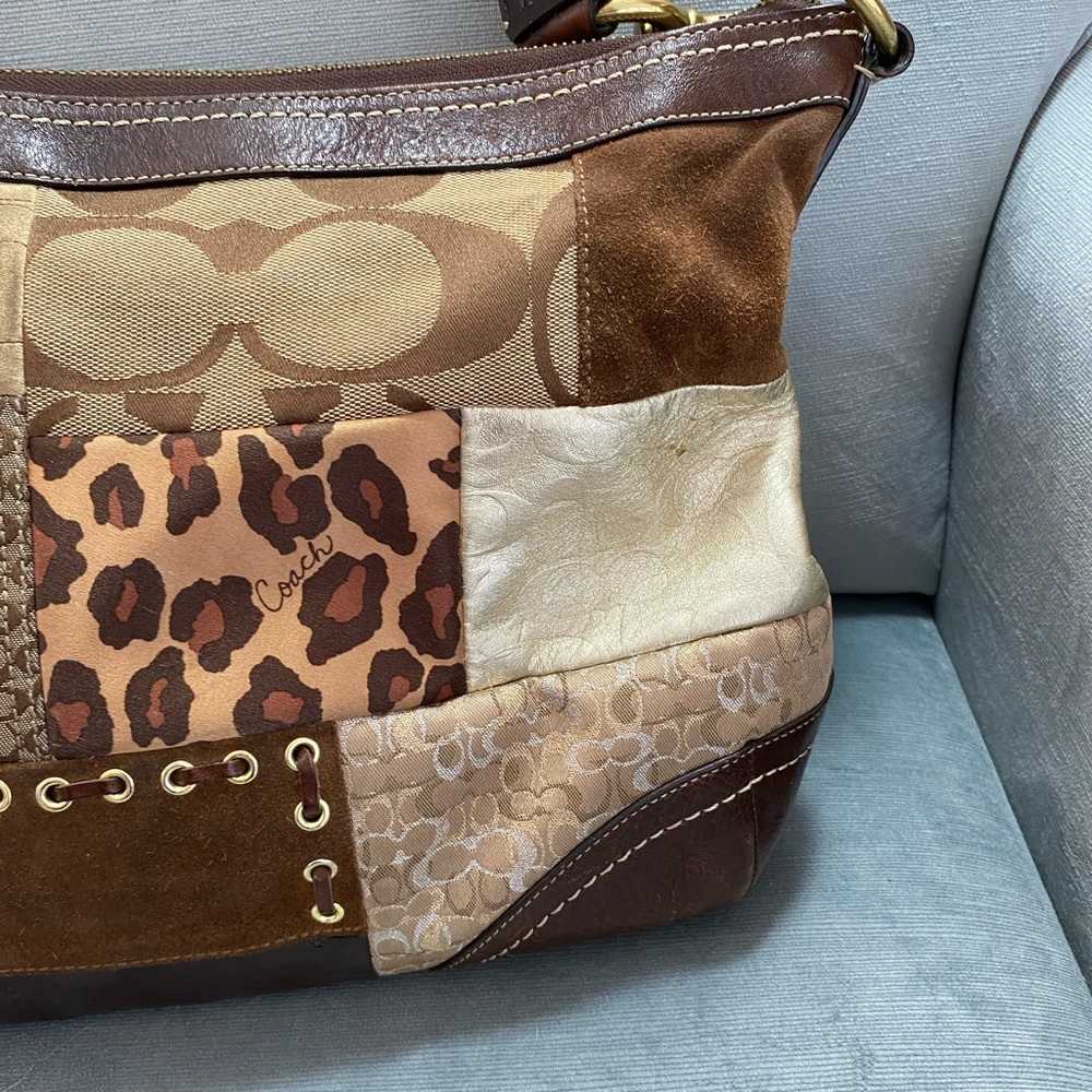 EUC Coach, beautiful leather original patchwork, design bag, 16”Wx11”Hx4”D - Picture 3 of 17